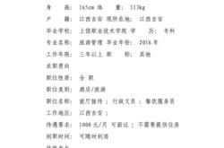 餐饮服务员简历表怎么写