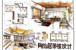 餐饮空间快题设计手绘图
